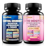 60 + 90 Kapseln Myo - Inosit & Cortisol - Komplex, Naturbelassen, Ohne Zusatzstoffe, Vegan