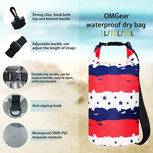 Image of OMGear Waterproof Dry Bag Backpack Phone Pouch 40L /30L /20L /10L /5L Floating Dry Sack for Kayaking Boating Outdoors Activities