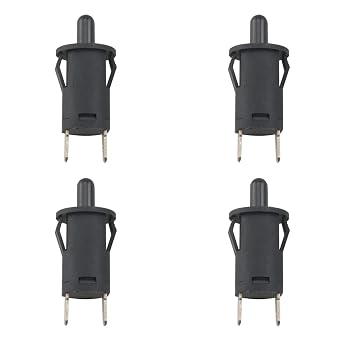4PCS Black Refrigerator Door Light Switch Momentary Fridge Switch Refrigerator Wardrobe Kitchen Cabinet Decorative Cabinet Door Control Accessory Connector