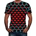 Produktbild Dasongff Herren Druck T-Shirt 3D Muster Shirt Kurze Ärmel Grafik Muskelshirt Spaß Motiv Tops Oversize Kurzarmshirt Sport Oberteile Print Unisex Basic Hemd Casual Sommer Lässige
