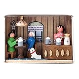 zündholzschachtel Aufwendige Handfertigung Dregeno Erzgebirge - Miniatur-Zündholzschachtel Stammtisch
