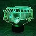 Produktbild 3D LED optische Täuschungslampen Nachtlicht Camping School 7 Farben blinkend ändern Acrylbeleuchtung Schlafzimmer Urlaub Dekoration