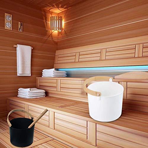 Blossomer Sauna Bucket With Ladle Handmade Aluminum Sauna Bucket Sauna Spa Accessory - 7 Liter Sauna Bucket approachable