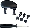 Wittner Chinrest Augsburg, centre-mounted chinrest Viola, high-tech plastic, height and tilt adjustable, easy to adjust, with screwdriver, black, Made in Germany, 257131