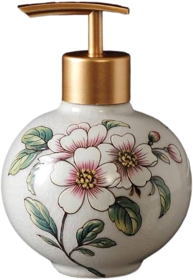 Lotion Soap Dispenser Vintage Soap Dispenser,Pastel Ice Crackle Ceramic Soap Dispenser,Decorative Hand Soap Dispenser Soap Dispenser Bathroom