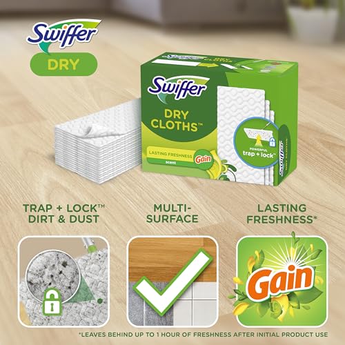 Image of Swiffer Sweeper Dry Sweeping Cloth Refills, Gain Original, 32 Count