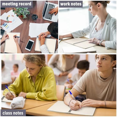 Cahier à spirales A5 bloc-notes ligné avec couverture kraft 60 feuilles