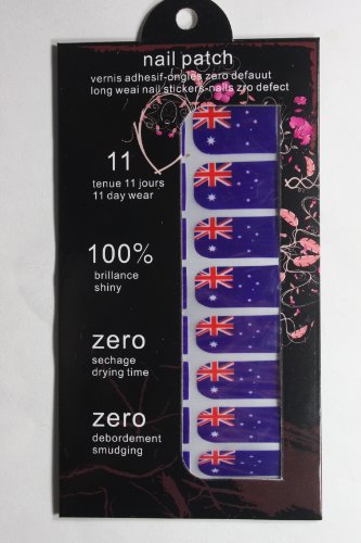 JK 16 pcs nail art Nail patch nail stickers nail foil Australian flag nails film