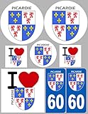  Picarde 60-8 autocollants variés - Sticker/autocollant