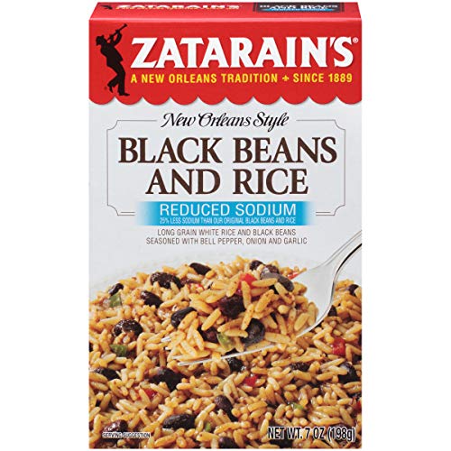 ZATARAIN'S Reduced Sodium Black Beans and Rice, 7-Ounce (Pack of 6)