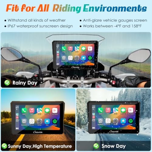 Image of Carpuride W702B 7 inch for BMW R1200GS R1250GS S1000XR Motorcycle
