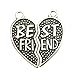 6 29 * 25 mm antik silberfarben Best Friend Herz Puzzle Charms