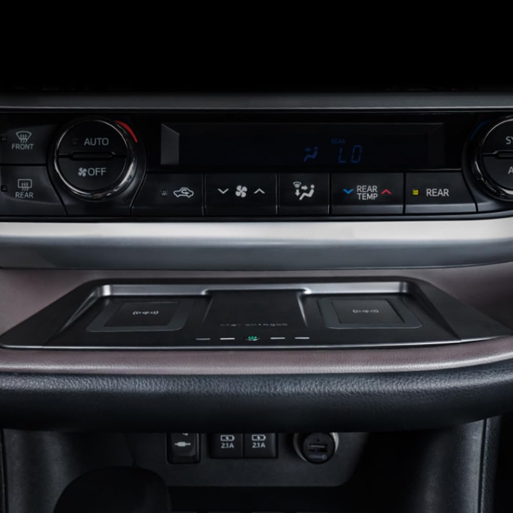 Cargador inalámbrico for coche compatible con Toyota Highlander 2015-2021, almohadilla de carga, soporte for teléfono móvil, accesorios de carga rápida Interior