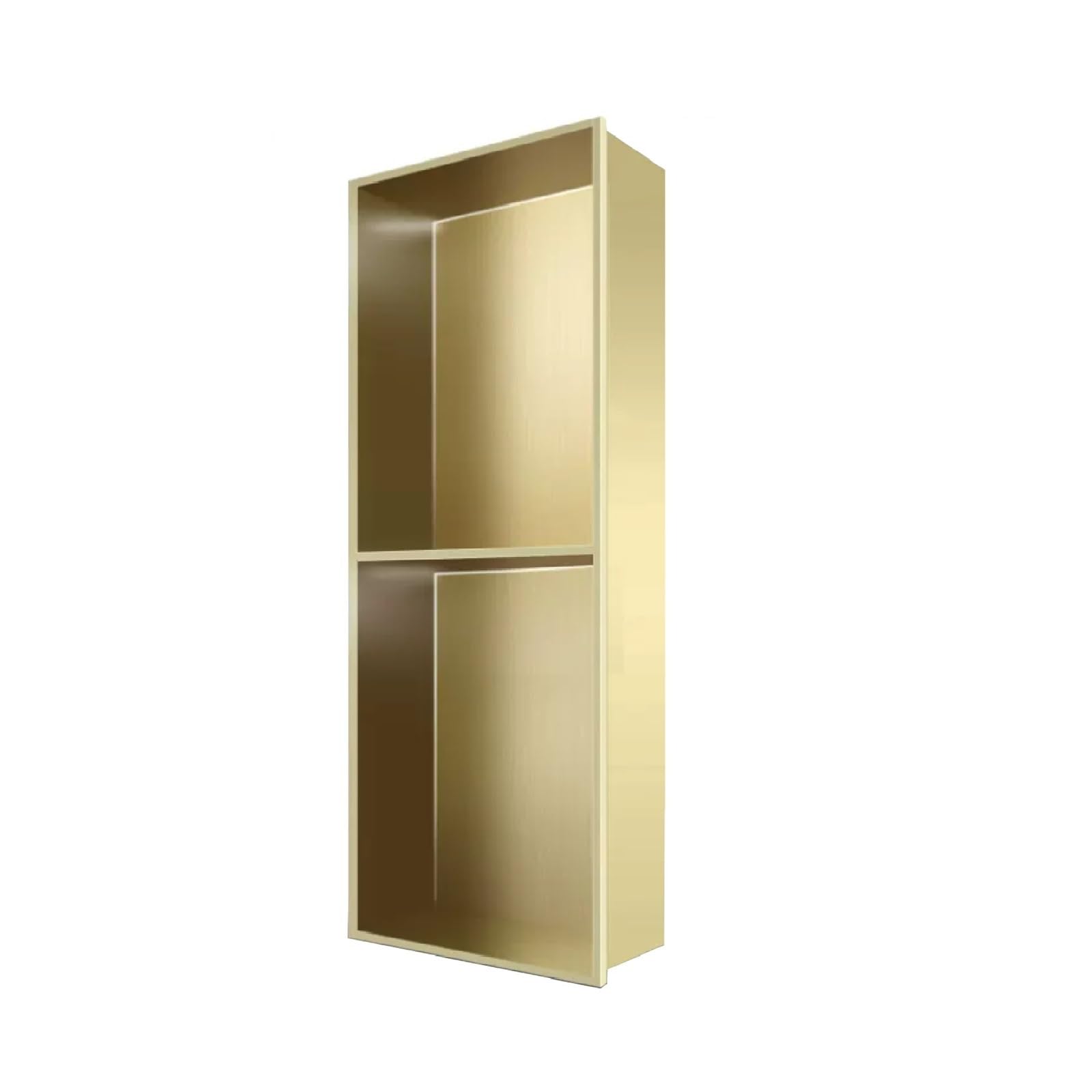 QUSYZD Stainless Steel Shower Nich, Living Room Bedroom Recess Shelf, Embedded Waterproof Shower Niche for Bathroom Storage/Shampoo/Toiletries,Silver Grey,70x28x1,Champagne Gold-70x28x12.5cm