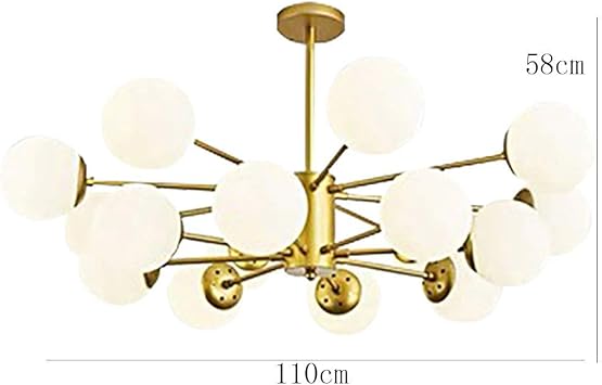 12 Lights Gold Sputnik Chandelier Modern Chandelier Adjustable Arms Mid Century Pendant Lighting Vintage Industrial Ceiling Light Fixture for Living Room,Golden,16 Lights