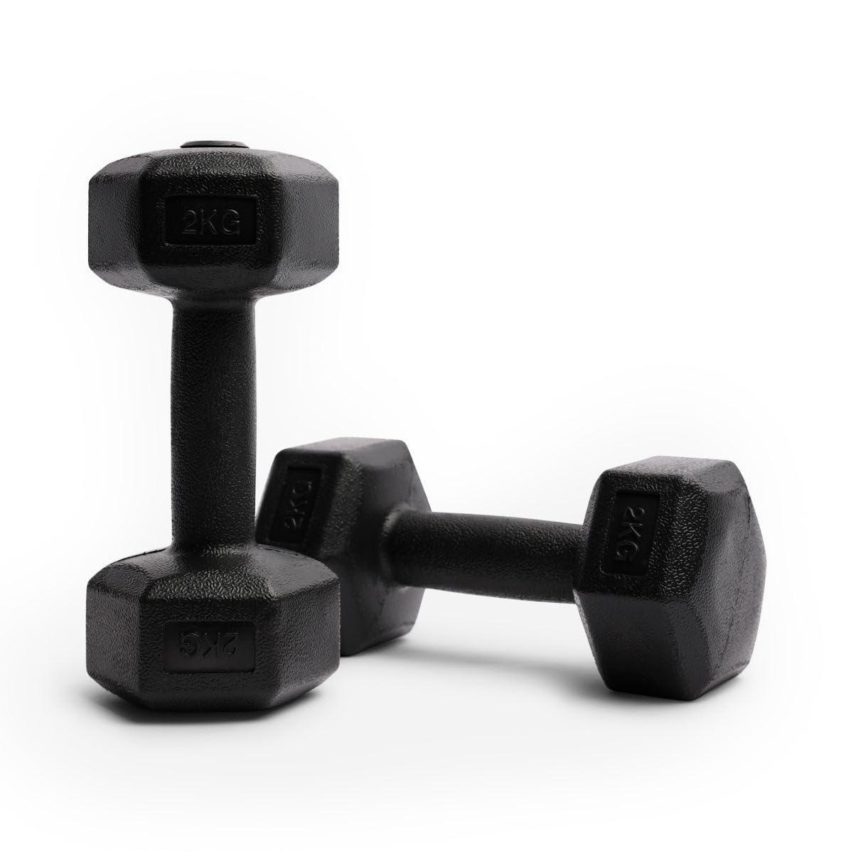 NORTHERN Plastic Hex Dumbbell Set, Anti-Slip & Anti-Roll Hexagonal Dumbbells Pair for Weight Lifting, Strength Training, Body Toning & Home Gym Workouts, 1–10kg Set (2, Kilograms, 0, pounds)