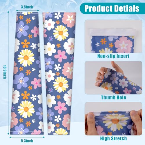 Image of Bebila Gardening Sleeves for Women Farm UV Sun Protection Anti-Scratch Cooling Sleeves with Thumb Hole Arms Cover Outdoors