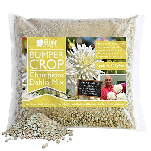 Elixir Gardens Champions Dahlia Mix | Blended Fertiliser/Feed for Tuber/Tuberous Plants & Flowers inc. Dahlia, Zinnia, Begonia, Tulips, Daffodils | 3kg Bag