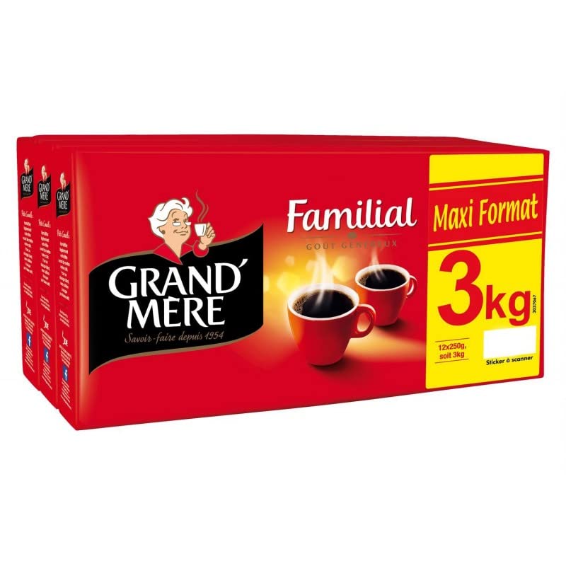 GRAND MERE - Grand Mère Cafe Moulu Familial 3X4X250G - le Lot De 2