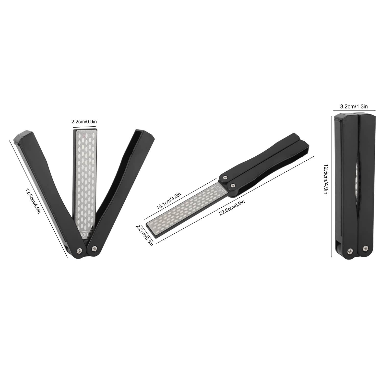 QANYEGN Folded Pocket Sharpener, Double Sided Sharpener, Sharpening Stones for Knives, Pocket Sharpener, Whetstone for Outdoor Garden.(1202ºÚ?¹âÃæ)