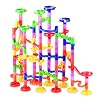 Gifts2U Marble Run Toy, 130Pcs Educational Construction Maze Block Toy Set with Glass Marbles for Kids and Parent-Child…