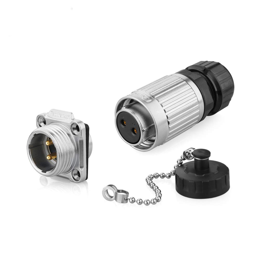 Buy CNLinko M20 Waterproof Metal Industrial Connector, AC DV 12V Power
