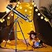 Telescopes for Adults Astronomy, 80mm Aperture 900mm Professional Refractor Telescope for Kids & Beginners, Compact and Portable Travel Telescopio with Carrying Bag