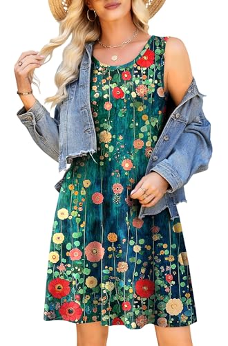 Image of WEACZZY Women Summer Casual Swing T Shirt Dresses Beach Cover up Loose Dress