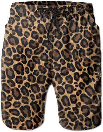 HUDEWDS23 New Leopard Skin Summer Suit Men's Beach Pants With Pockets