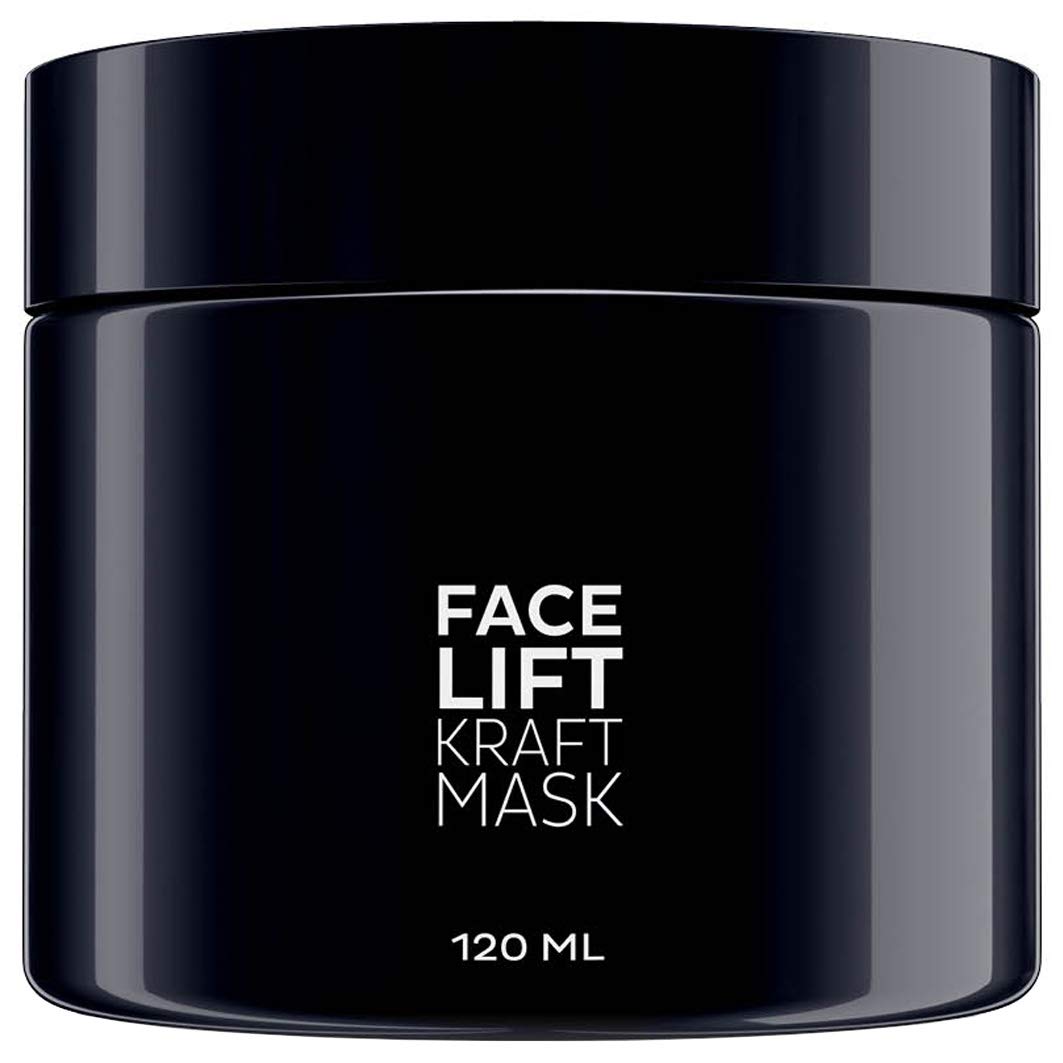 EBENHOLZ skincare FACE LIFT KRAFT MASK Gesichtsmaske, 120 ml | Heilerde Maske mit roter Tonerde, Glättet die Haut, Verfeinert Poren, Fördert Zellerneuerung, Revitalisiert den Teint