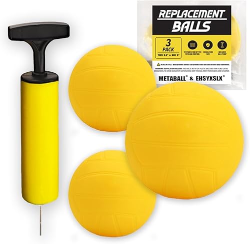 Metaball Spike - Juego de 3 pelotas de repuesto (una de 5 pulgadas y dos de 3.5 pulgadas) con bomba compatible con Spike Standard Game Set