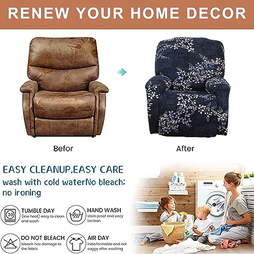 Image of Eco-Ancheng Recliner Slipcovers 4-Pieces Lazyboy Covers Couch Chair Cover Non Slip Reclining with Storage Pockets Furniture Protector for Living Room