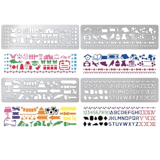 UNICRAFTALE 4 plantillas de metal con patrones mixtos, plantillas de acero inoxidable, alfabeto y números, plantilla de diario de metal, marcadores, regla, suministros escolares para manualidades | Ya disponible en tu tienda friki favorita! En mundofriki.es! UNICRAFTALE 4 plantillas de metal con patrones mixtos, plantillas de acero inoxidable, alfabeto y números, plantilla de diario de metal, marcadores, regla, suministros escolares para manualidades | Ya disponible en tu tienda friki favorita! En mundofriki.es!