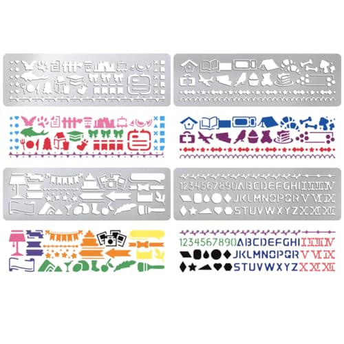 UNICRAFTALE 4 plantillas de metal con patrones mixtos,