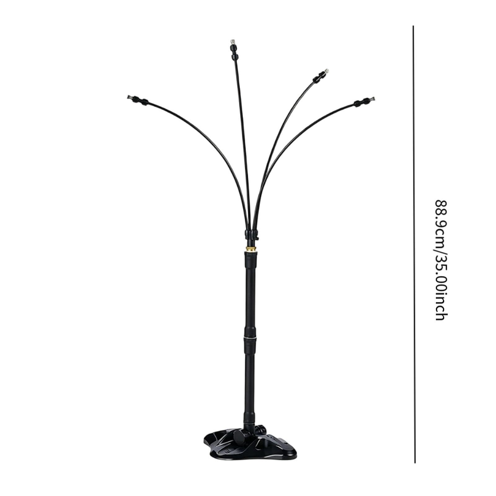 F Fityle Système brumisation sur Pied, arroseur Jardin, Professionnel pour fêtes, Piscine, Plage, Accessoires Noirs réglables, 2 Tiges D'extension