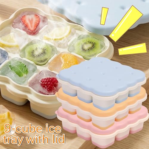 Bandejas de silicón para cubos de hielo con tapa miniatura 5