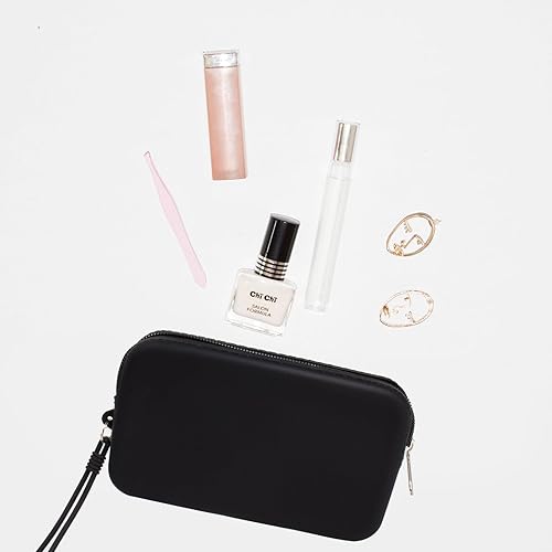 Miniatura 2 de Pequeña bolsa de maquillaje de silicona para bolso, bolsa de aseo de viaje, bonita bolsa portátil para cosméticos, bolsa de almacenamiento de