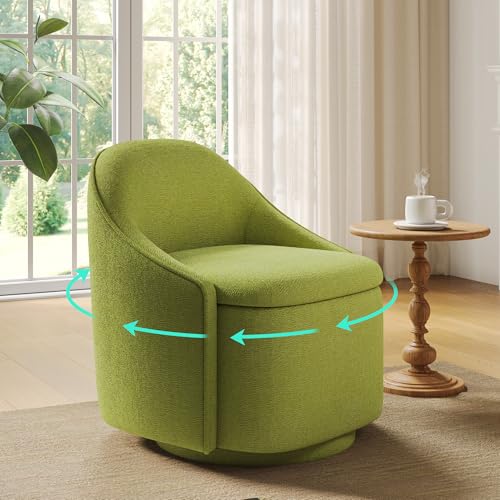 LINSY Swivel Accent Chair with Storage (Green)