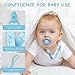4 Pcs Baby Dummy Strap Clip, Pacifier Clip Dummy Holder Straps with 4 Silicone Adapter, Soother Chains Clips Fit All, Soothers, Teething Toys, Baby Essentials (4 Pcs Blue)…