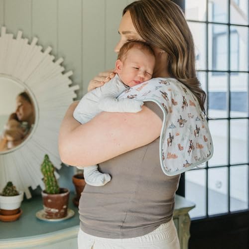 Image of Copper Pearl Premium Baby Burp Cloths - 3-Pack Large Cotton Burp Cloths, Extra Soft Spit Up Rags with 3 Absorbent Layers, Perfect for Baby Boy and Baby Girl Gifts (21 inch x 10 inch Size, Boone Set)