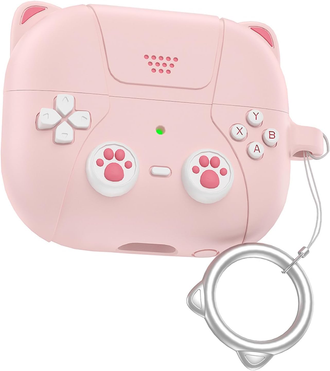 Meyaar Silicone Case for Apple Airpods 4 (2024) Cute Design for AirPods 4 with Active Noise Cancellation (ANC) with Keychain Shockproof Protective Case (Kitty Pink)-image-47