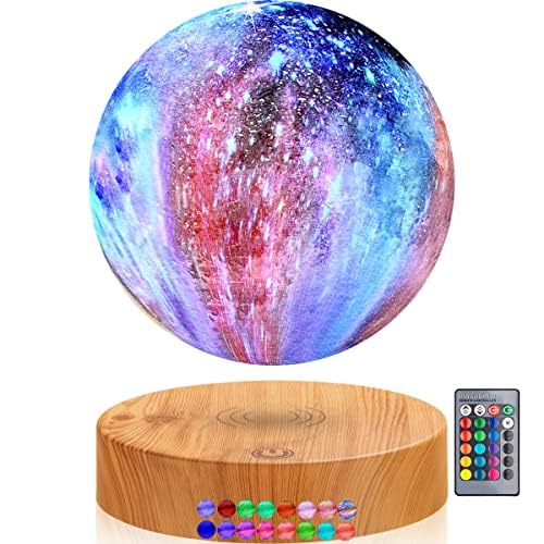 Vnemofey Levitating and Floating Moon Lamp HAS 16 Colors Galaxy Night Light ,Realistic Moon Display