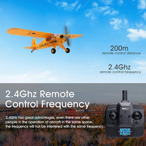Avion Télécommandé J3-CUB pour Vol Extérieur et Session Nocturne