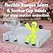 Zing StikBot Dual Pack - Includes 2 StikBots - Collectible Action Figures, Stop Motion Animation, Ages 4 and Up ((Yellow Highlighter + Cream & Cookies))