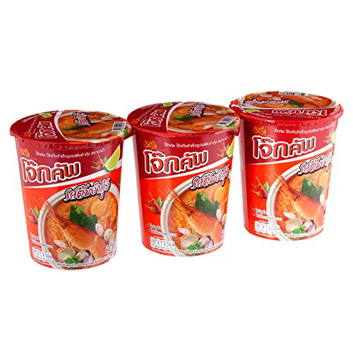 Mama, Jok Cup, Instant Rice Porridge, Tom Yum Shrimp Flavour, 45 g. [Pack of 3 pieces]