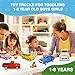 AGSIXZLAN Little Red Truck Toy for Toddlers 2 3 4 5 6 7 8 Year Old Boys Girls,1:32 Alloy Toddlers Car Toy Driveable,Car Door Can Open,Toy Trucks for Kids Easter Christmas Birthday Gifts