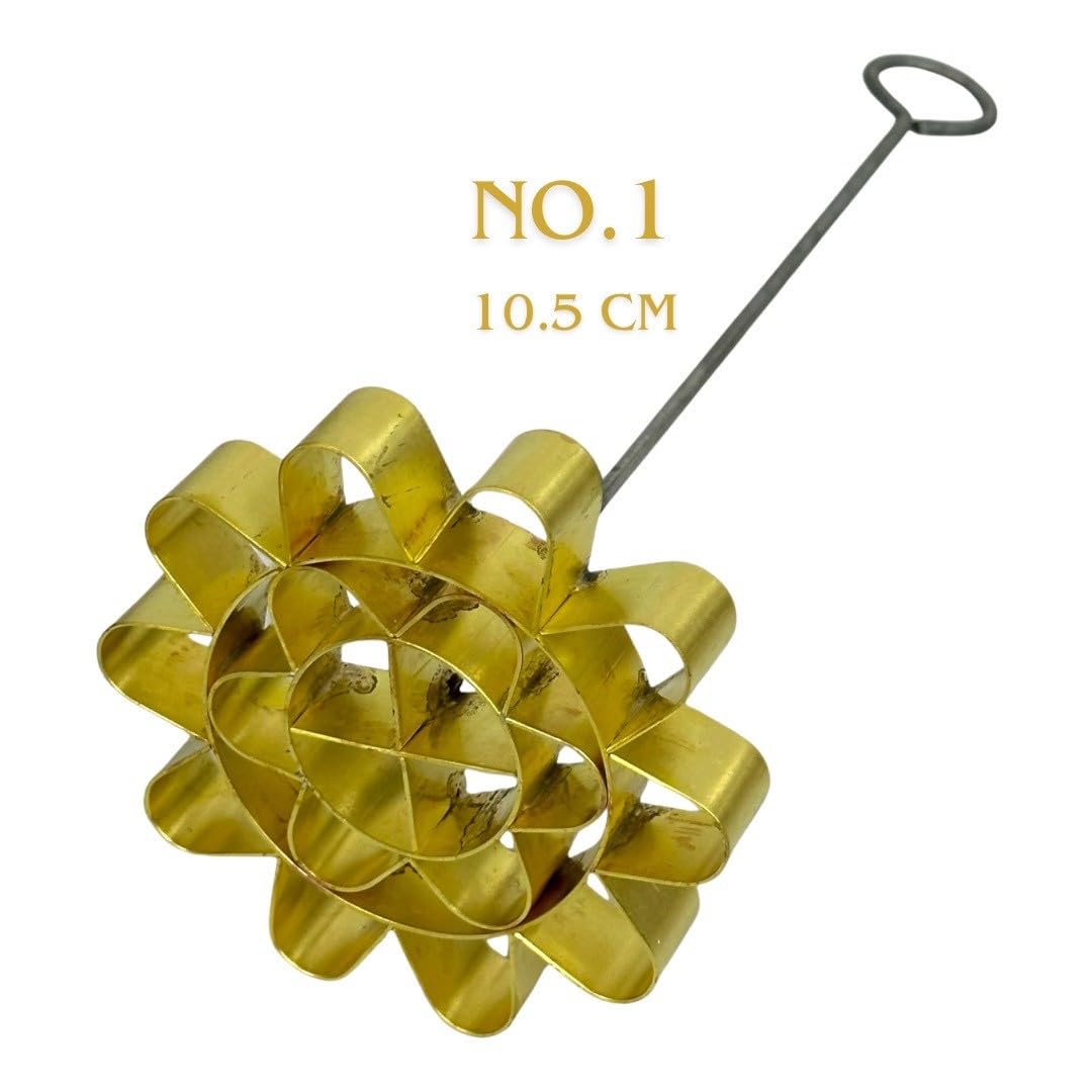Amazon.com: Thai Fried flower cake Dessert Dok Jok Brass Mold
