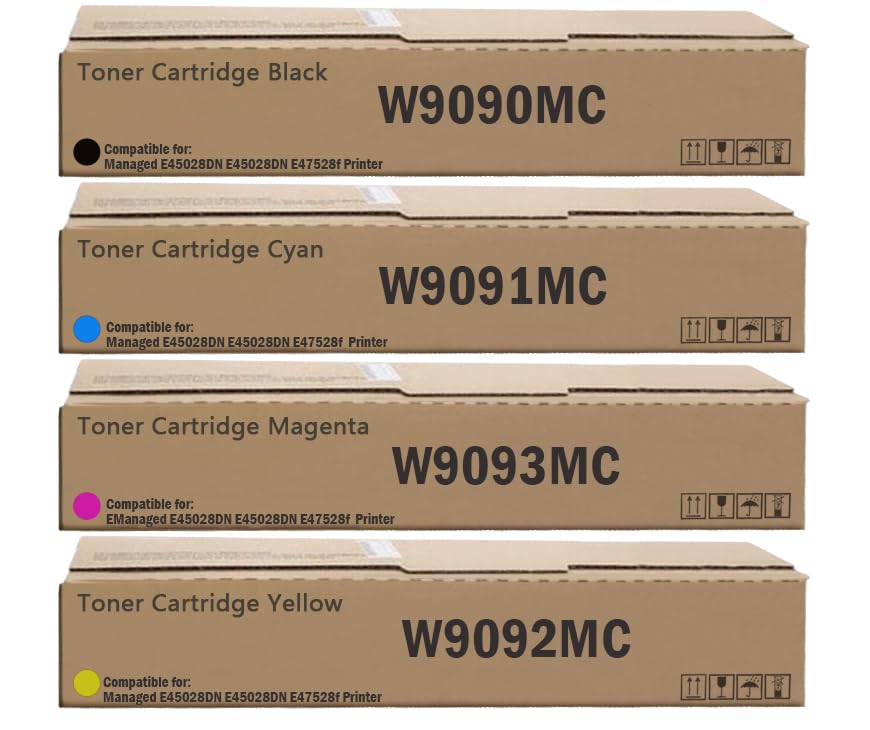 W9090MC High Capacity Toner Cartridge Compatible HP W9090MC W9091MC W9092MC W9093MC Toner Use for Color Managed E45028 E45028DN,MFP E47528 E47528f