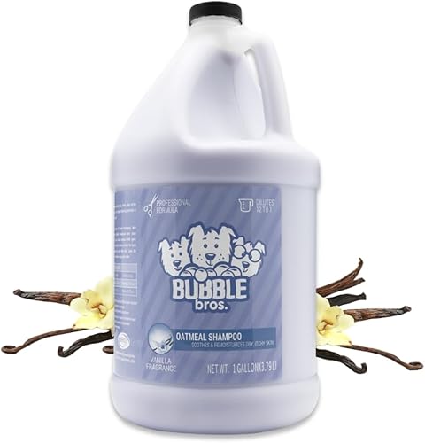 Bubble Bros. Champú de avena para perros, galón – derivado de forma natural, elimina los olores de las mascotas, alivia la piel seca y sensible,