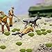 Blulu 98 Pieces Static Grass Tuft 3 mm Self Adhesive Static Grass Railway Artificial Grass Modeling Wargaming Terrain Model Diorama